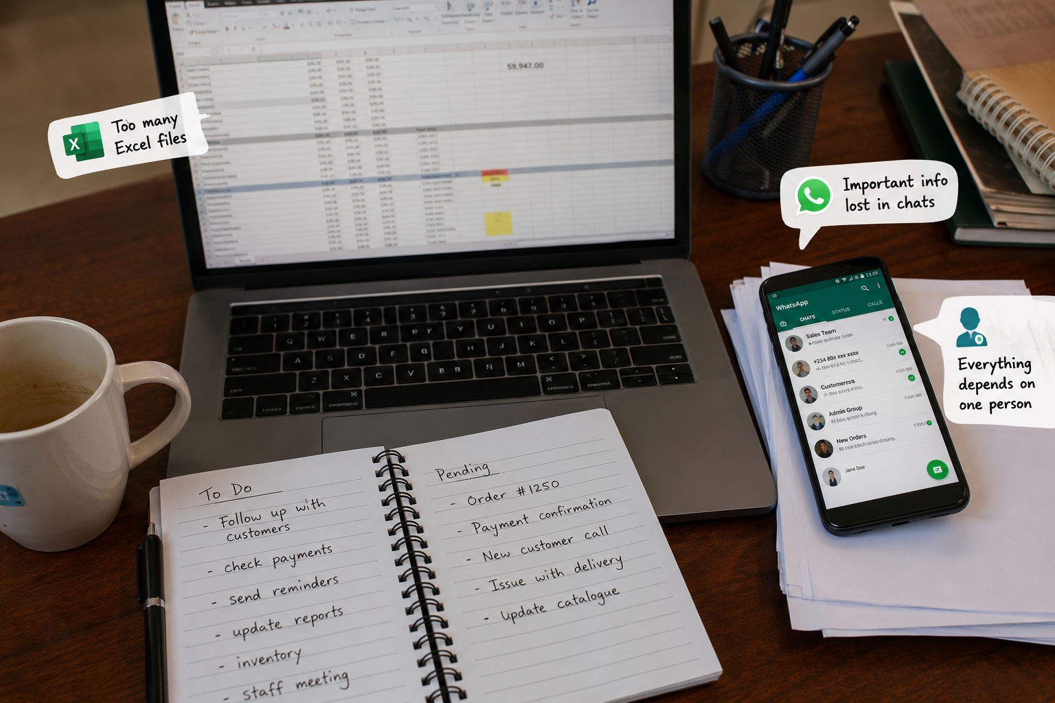 7 Signs Your Business Has Outgrown Excel, WhatsApp and Manual Processes